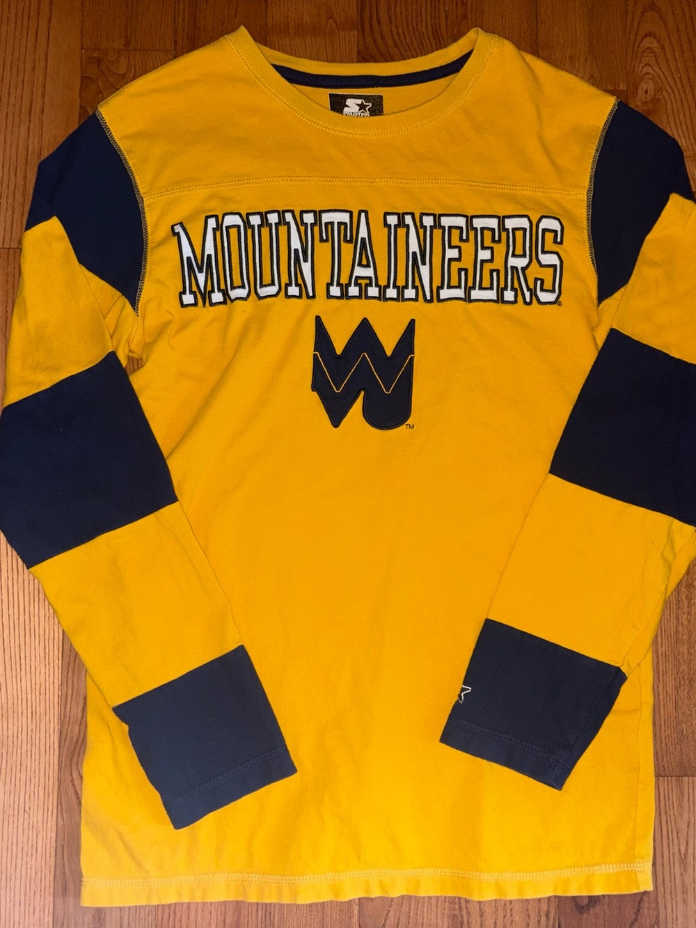 WVU Mountaineers Vintage Starter Brand Shirt Size Large Long Sleeve